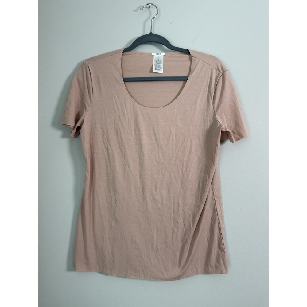 Austrian Pure Luxury WOLFORD Pure T-Shirt Shirt in Rose Tan Sz L Soft Comfort